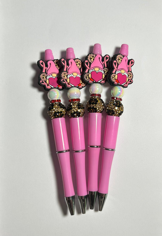 Breast Cancer Gnome & Leopard Pen