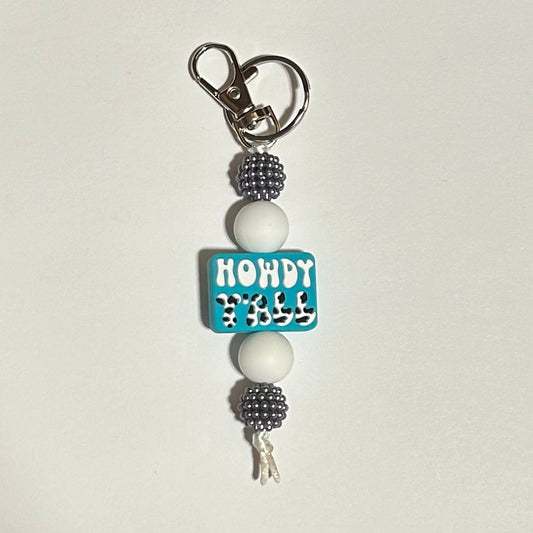 Blue Howdy Y’all Keychain